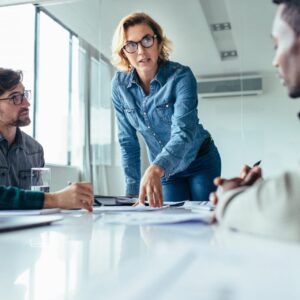 Woman Sales Leadership Consultant Leading a Team