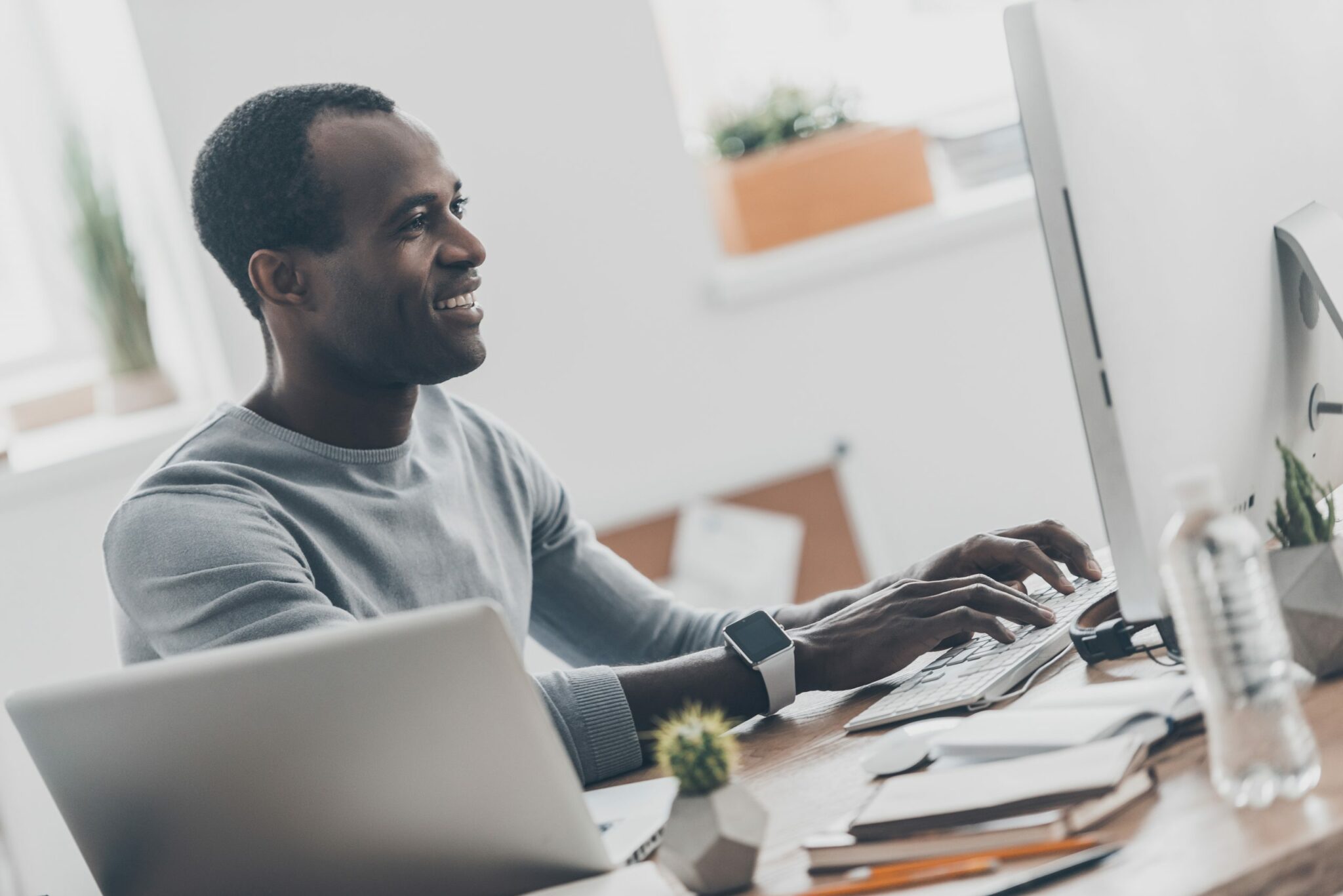 Remote Salesperson Working