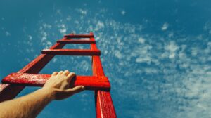Climbing a ladder