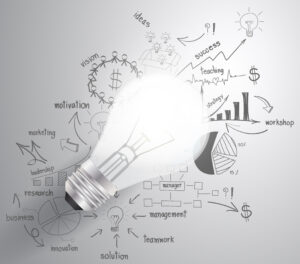 Lightbulb on top of document of top sales strategies