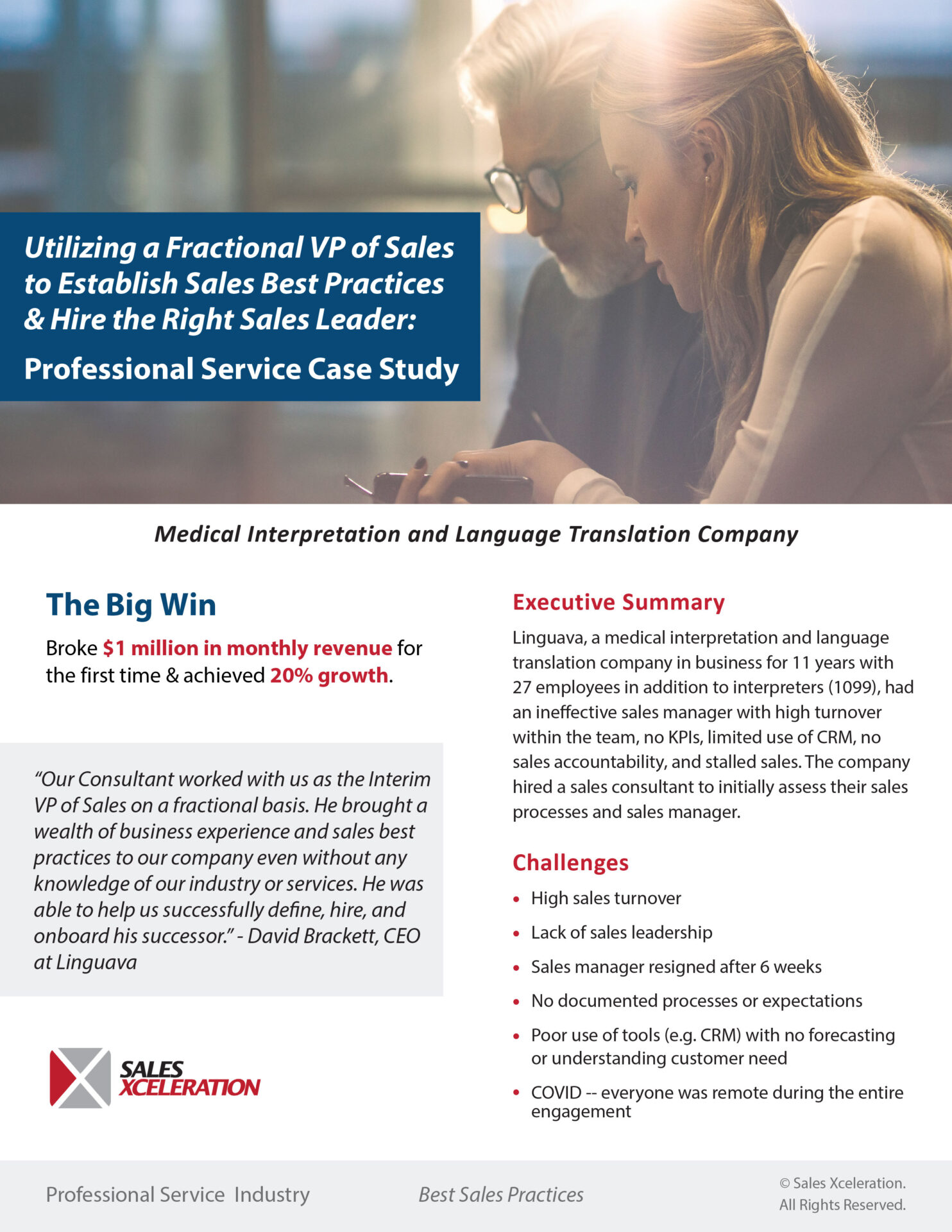 Utilizing a Fractional VP of Sales to Establish Sales Best Practices & Hire the Right Sales Leader