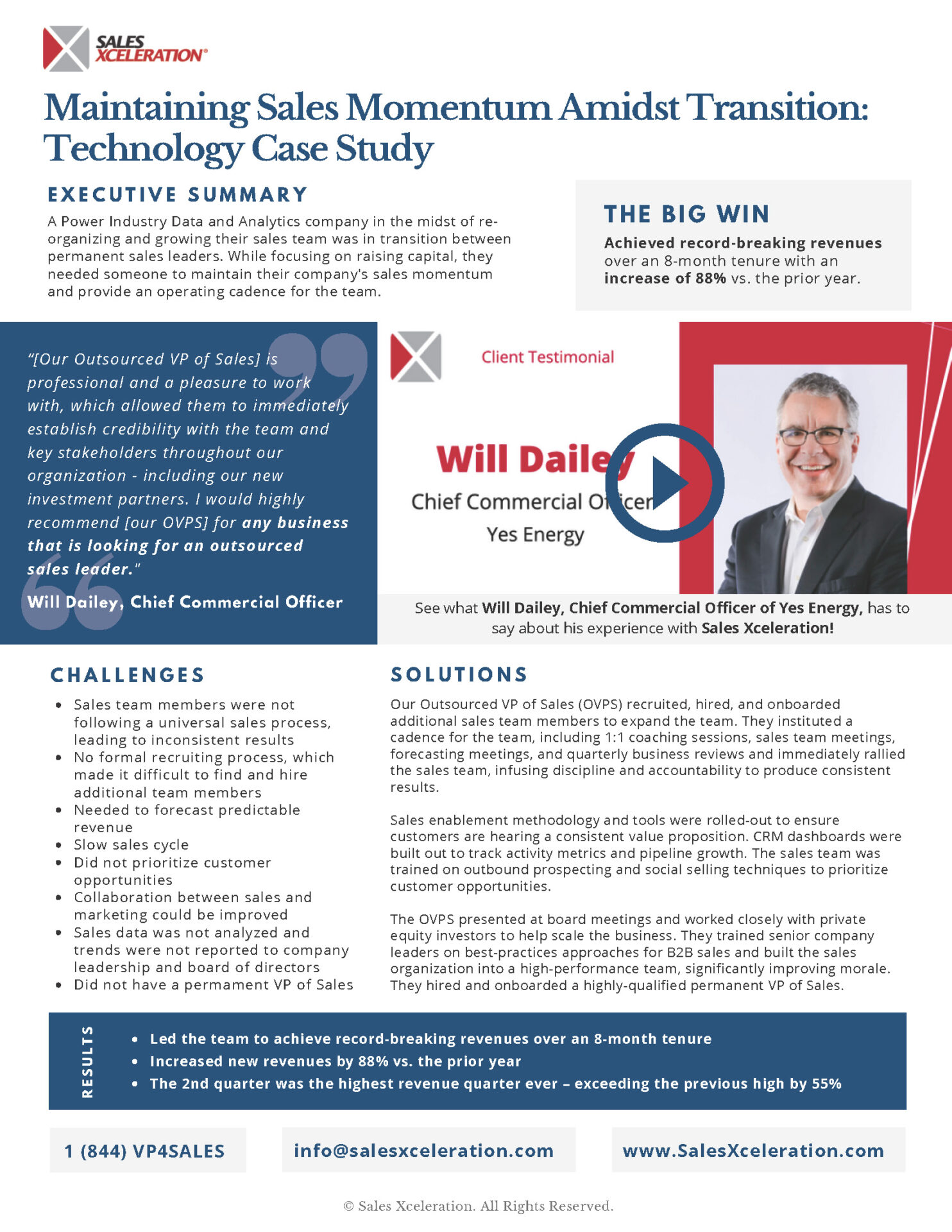 Maintaining Sales Momentum Amidst Transition: Technology Case Study
