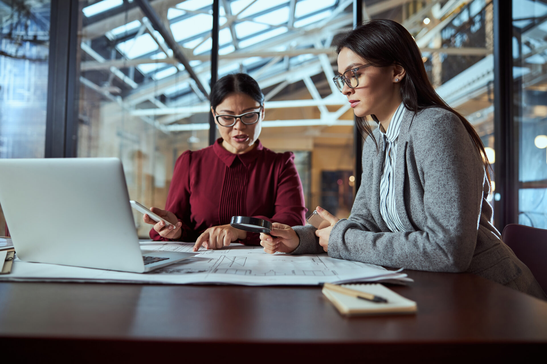 Meeting with two women sales leaders
