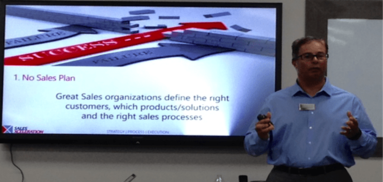 Michael Wills presenting on sales driven and sales management